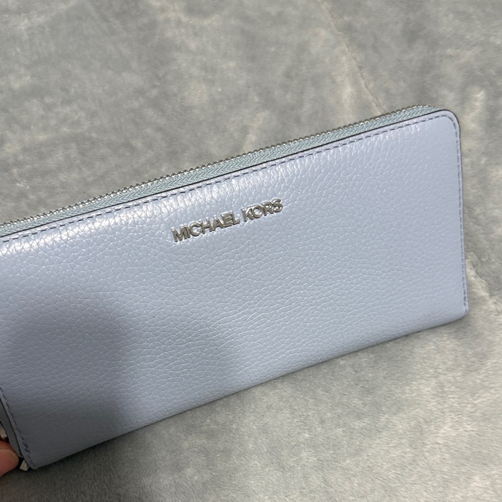 Michael Kors Sky Blue Leather Wallet